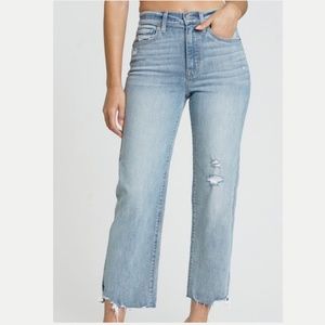 Eucina Dawn High Rise Wide Leg Crop Jeans